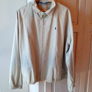Polo khaki cotton men's windbreaker